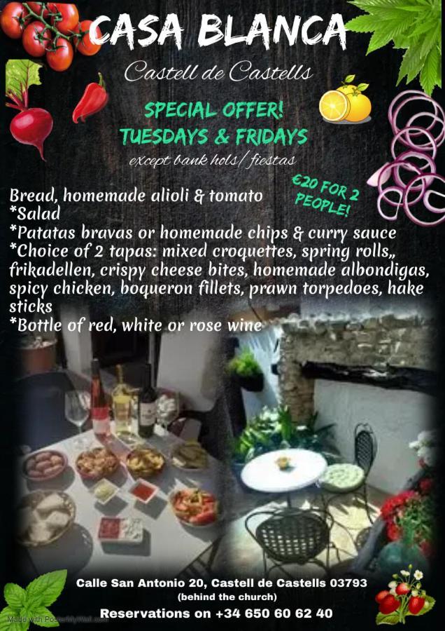 Casa Blanca Bed and Breakfast Castell De Castells Εξωτερικό φωτογραφία